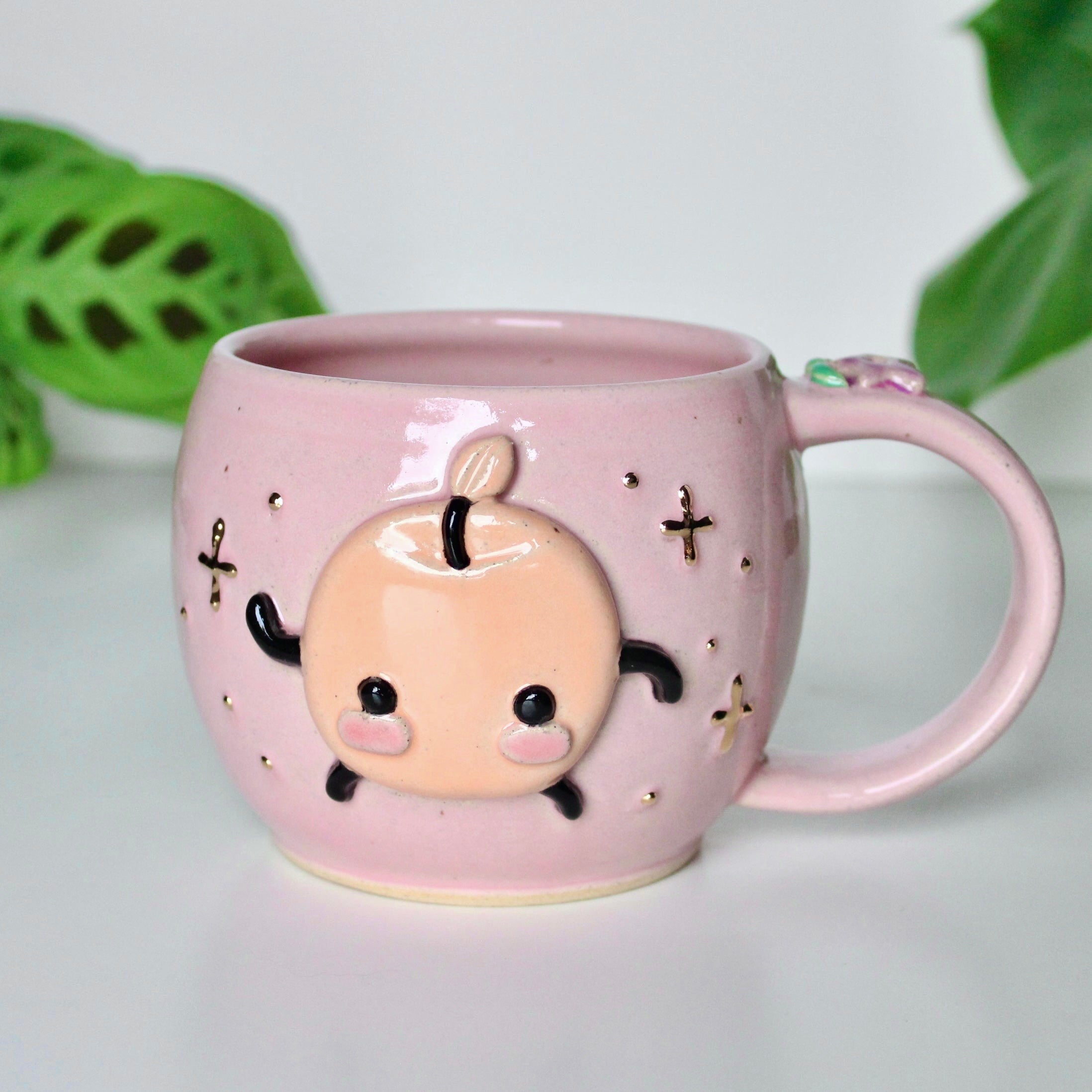 ⭐️PREORDER: Peach Junimo - Pastel Pink Mug - 18oz