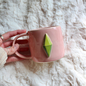 Plumbob Mug  - Pastel Pink L 16oz