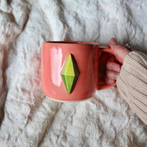 Plumbob Mug - Coral Pink 16oz