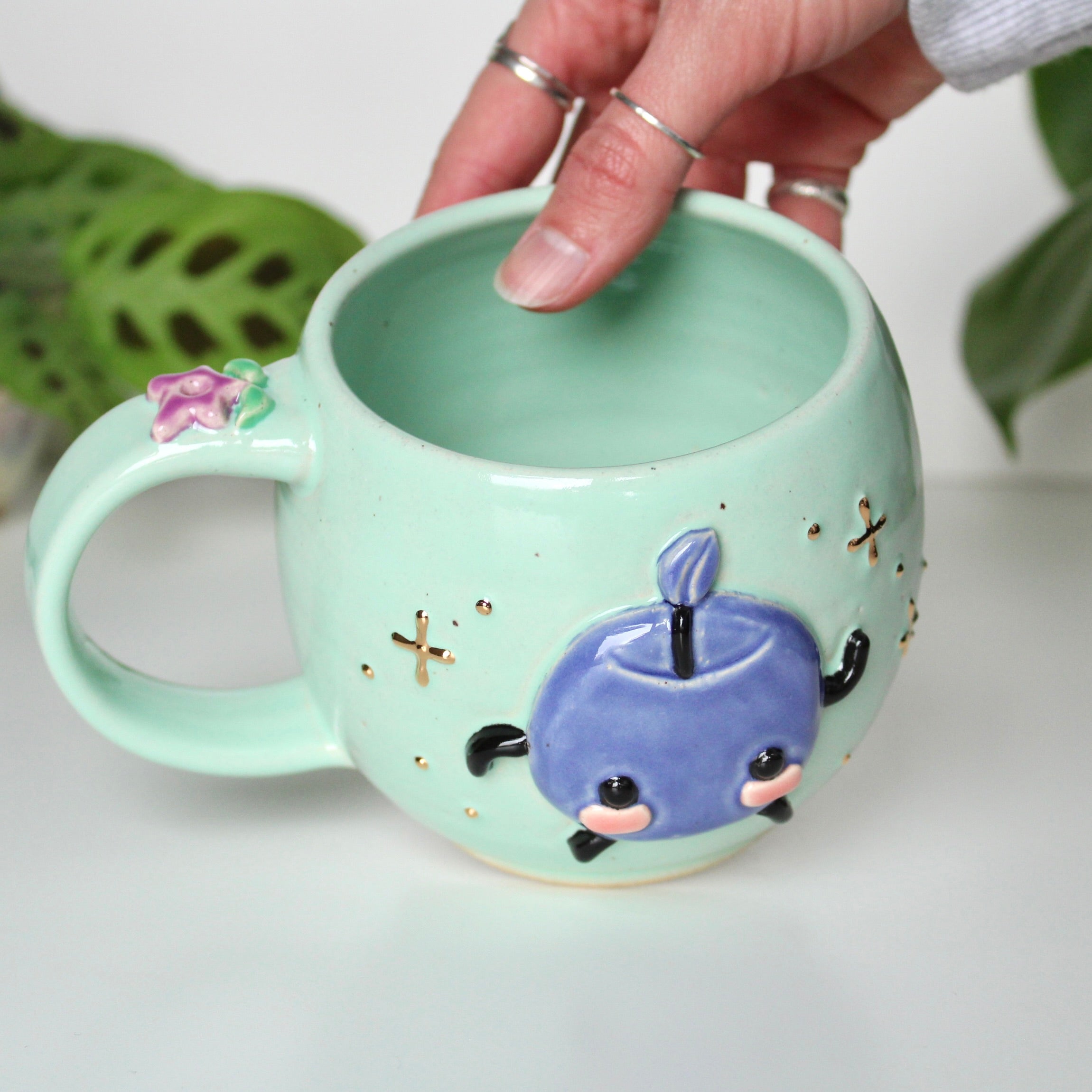 ⭐️PREORDER: Deep Blue Junimo - Sky Blue Mug - 18oz