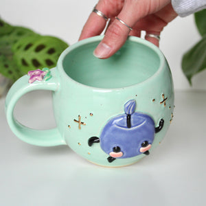⭐️PREORDER: Deep Blue Junimo - Sky Blue Mug - 18oz