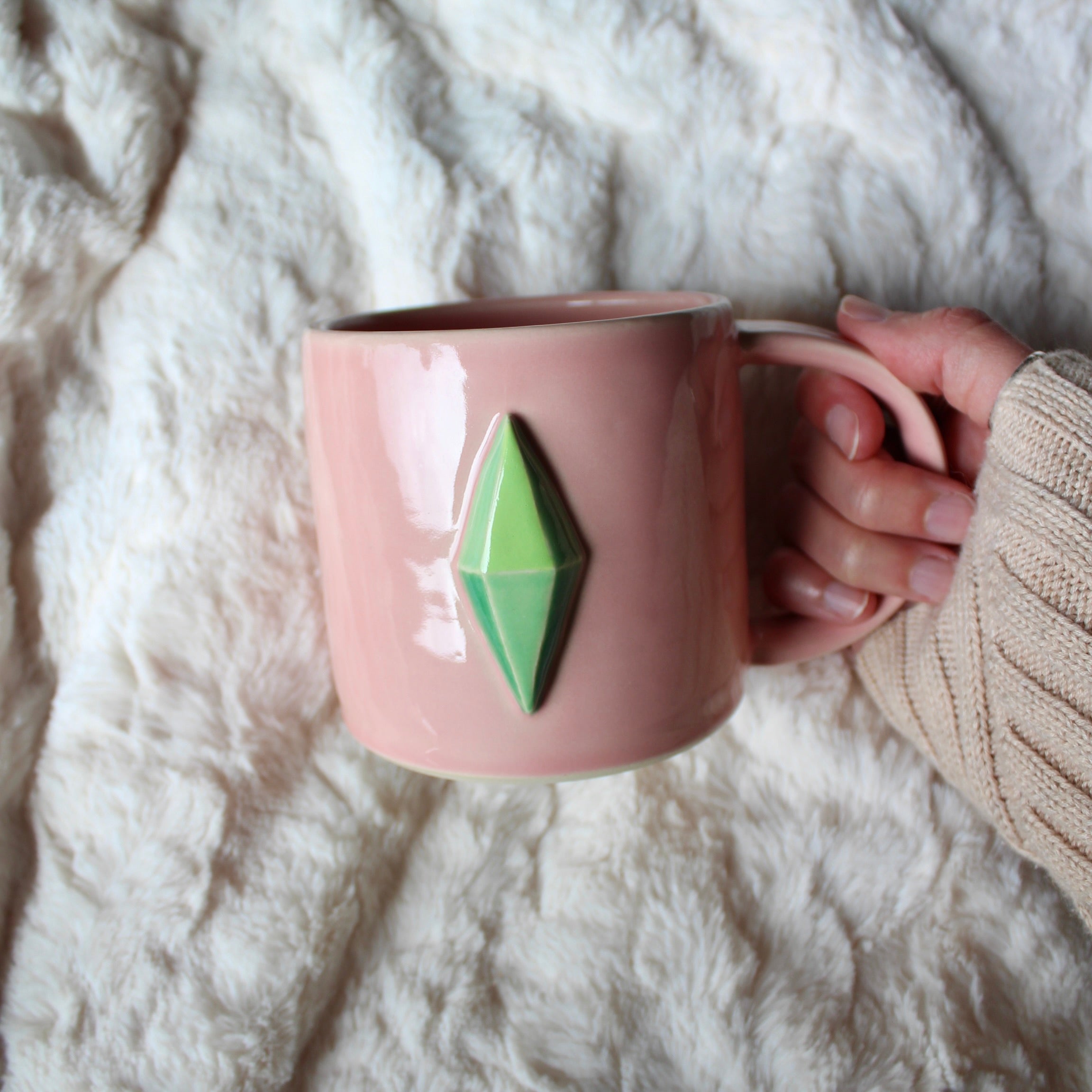 Plumbob Mug - Pastel Pink 16oz