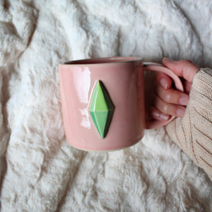 Plumbob Mug - Pastel Pink 16oz