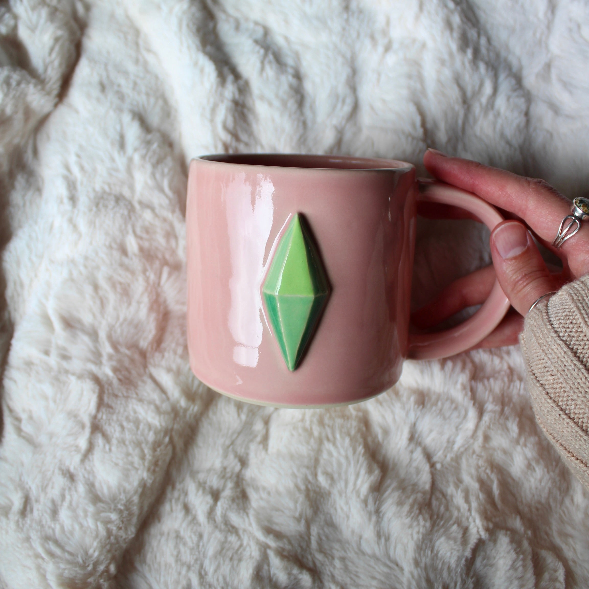 Plumbob Mug - Pastel Pink 16oz