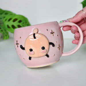 ⭐️PREORDER: Peach Junimo - Pastel Pink Mug - 18oz