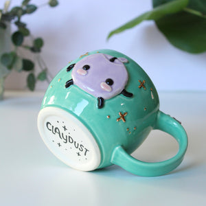 ⭐️PREORDER: Purple Junimo - Teal Mug - 18oz