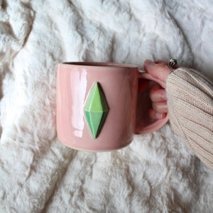 Plumbob Mug - Pastel Pink 16oz