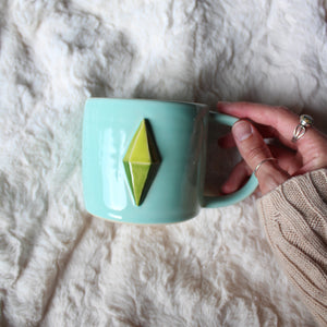 Plumbob Mug - Aqua Blue 16oz