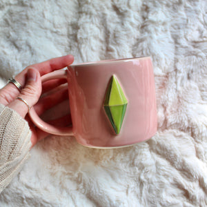 Plumbob Mug  - Pastel Pink L 16oz
