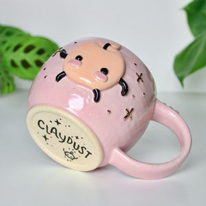 ⭐️PREORDER: Peach Junimo - Pastel Pink Mug - 18oz
