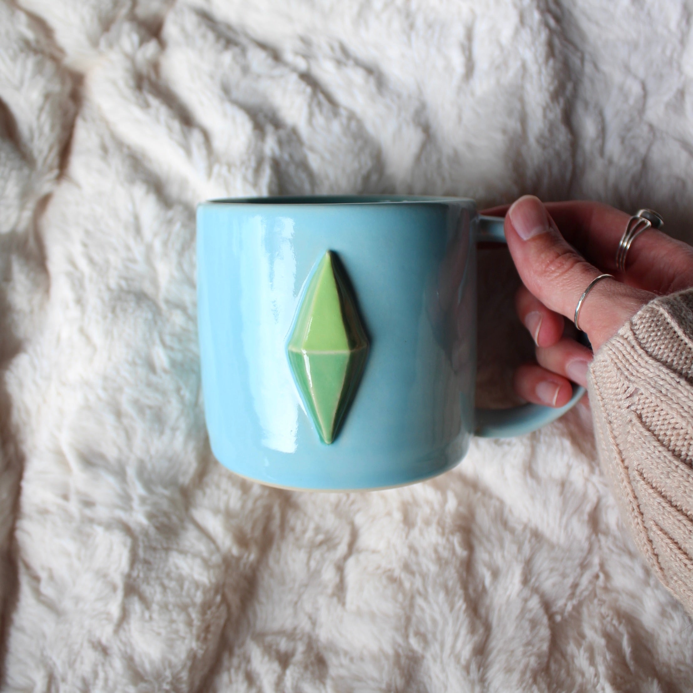 Plumbob Mug - Sky Blue 16oz