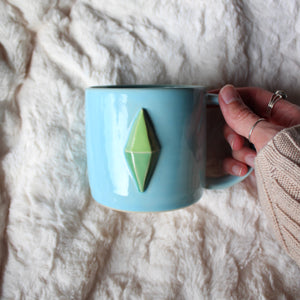 Plumbob Mug - Sky Blue 16oz