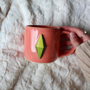 Plumbob Mug - Coral Pink 16oz