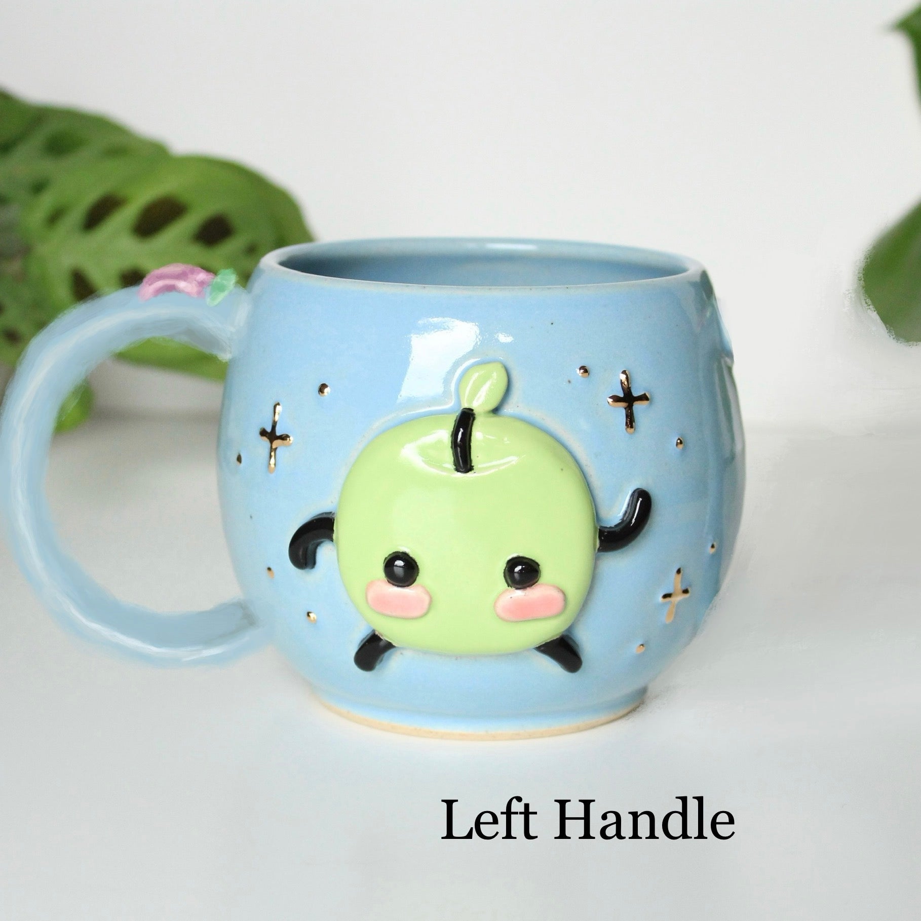 ⭐️PREORDER: Green Apple Junimo - Sky Blue Mug - 18oz