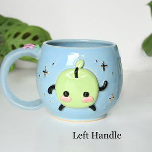 ⭐️PREORDER: Green Apple Junimo - Sky Blue Mug - 18oz