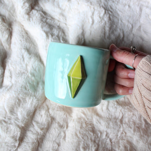 Plumbob Mug - Aqua Blue 16oz